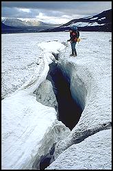 Moulin on the Bjarmebreen Glacier